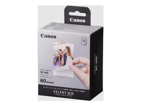 Canon SELPHY XC-60L Bulk Set - Farge (cyan, magenta, gul) - original - skrivebåndskassett og papirsett