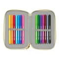 Miniatyrbillede 4 af 6: Triple Pencil Case Mufasa Green Beige 12,5 x 19,5 x 5,5 cm 37 Pieces