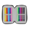 Miniatyrbild 2 av 5: Double Pencil Case F.C. Barcelona Black Black 12.5 x 19.5 x 4 cm 29 Pieces