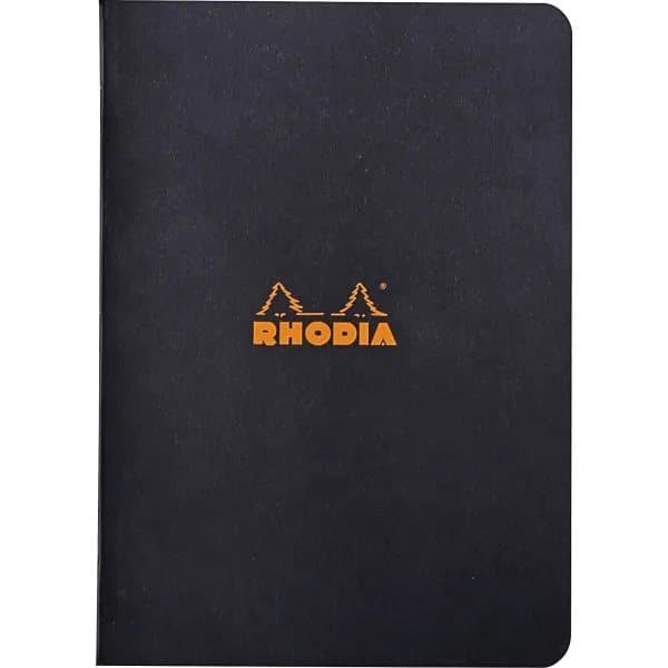 Rhodia Muistikirja A5 viivoitettu - musta kansi - 80g 48 sivua (Rhodia nro 119189C)