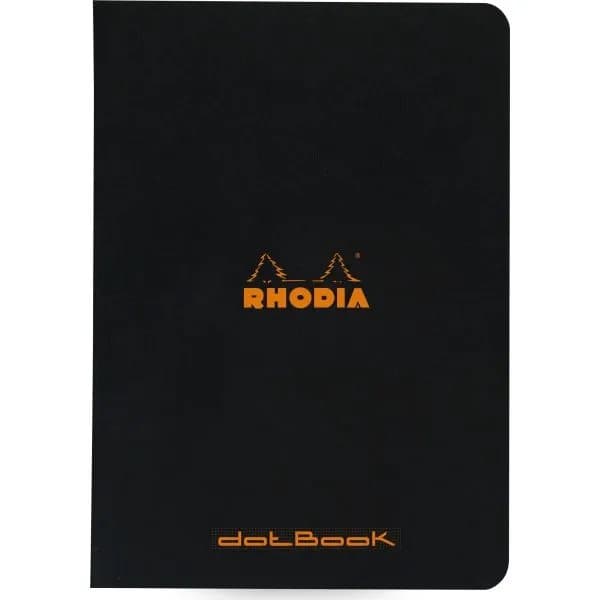 Rhodia Kladdehæfte A5 dotted papir - sort omslag - 80gram 48 sider (Rhodia nr. 119186C)