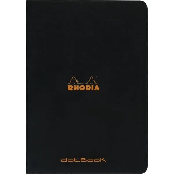 Rhodia Kladdehæfte A4 dotted papir - sort omslag - 80gram 48 sider (Rhodia nr. 119166C)