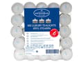 Miniatyrbild 3 av 3: Värmeljus Brinntid 6 timmar Ø38xH17mm Stearin Vit,6 pk x 100 st/krt