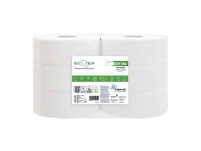 Toiletpapir Papernet Jumbo Maxi BIOTECH 2-lag Ø27cm L247mxB9.5cm Nyfiber Hvid,6 rl/sæk - (6 stk.)