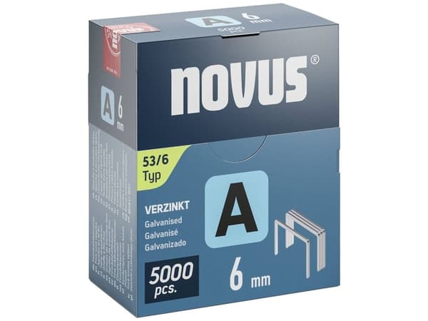 Novus Tools 042-0761 Niitit Tyyppi 53 5000 kpl Mitat (L x S x K) 6 x 11,3 x 6 mm