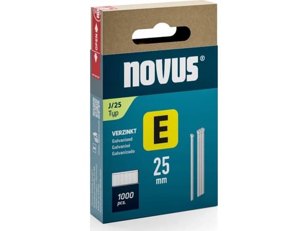 Novus Tools 044-0091 Stiftspik Typ J Mått, längd 25 mm 1000 st