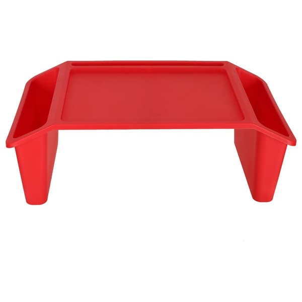 Rødt bærbart bord med organizer