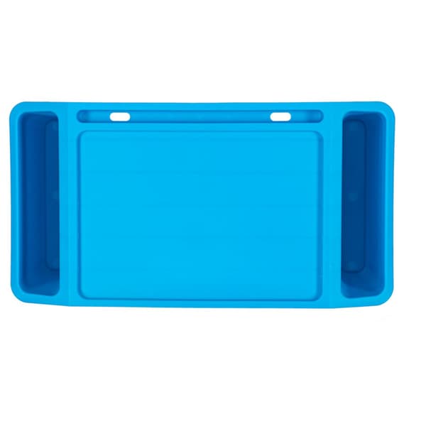 Blåt bærbart bord med organizer