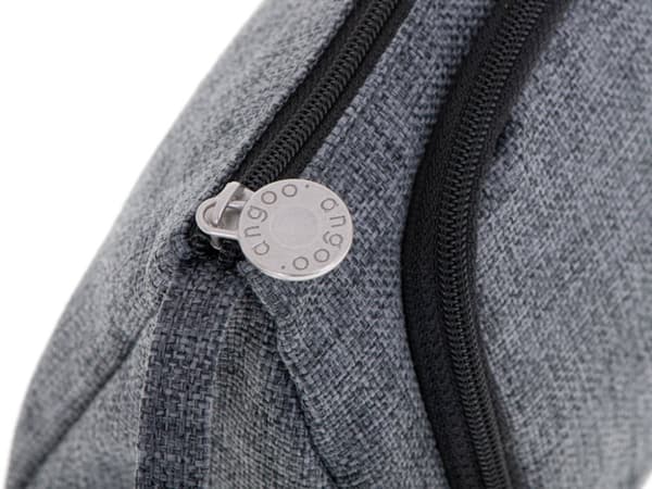 Kaksiosastoinen koulupenaali, 3-in-1 kosmetiikkalaukku, harmaa