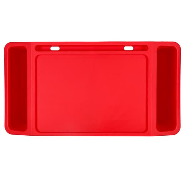 Rött laptopbord med arrangör