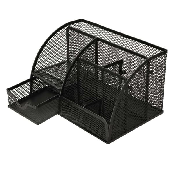 Skrivebordsorganisator, skrivebordsorganisator i metal, 7 rum