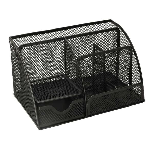 Skrivebordsorganisator, skrivebordsorganisator i metal, 7 rum