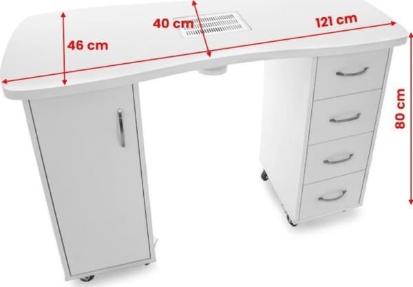 Activeshop Desk 2027 VIT TVÅ-DRAGS SKÅP