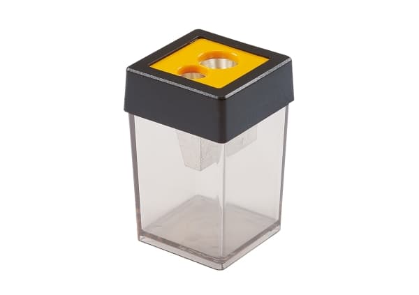 Dobbelthuls dåsespidser Dahle 53465, op til 10,5 mm Ø, 35x55x 35mm, gul