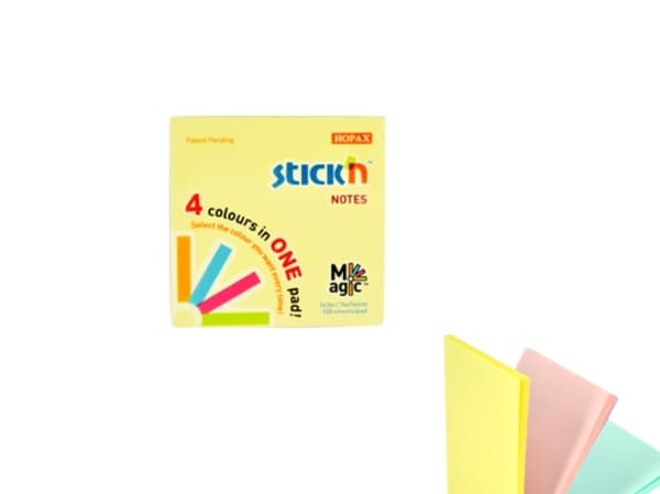Magic Notesblok 76x76 100 Blad Assorterat Pastel - (12 stk.)