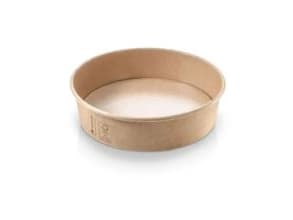 Salatskål Eco-Line 900ml Ø185xH49mm Pap/PLA FSC Brun,6 pk x 50 stk/krt