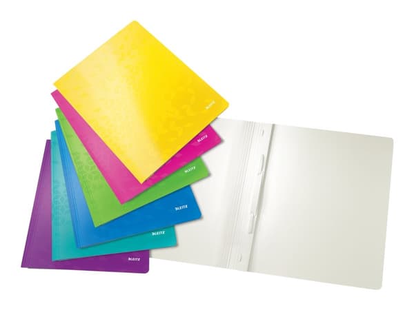 Leitz WOW - Flat stangfil - for A4 (210 x 297 mm) - kapasitet: 250 ark - tilgjengelig i ulike farger