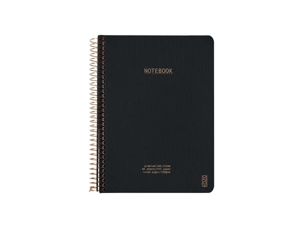 KOZO Notesbog A5 Premium Black - (6 stk.)