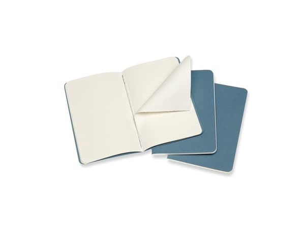 Cahier Journal Blank Pocket Brisk Blue 3-Pak