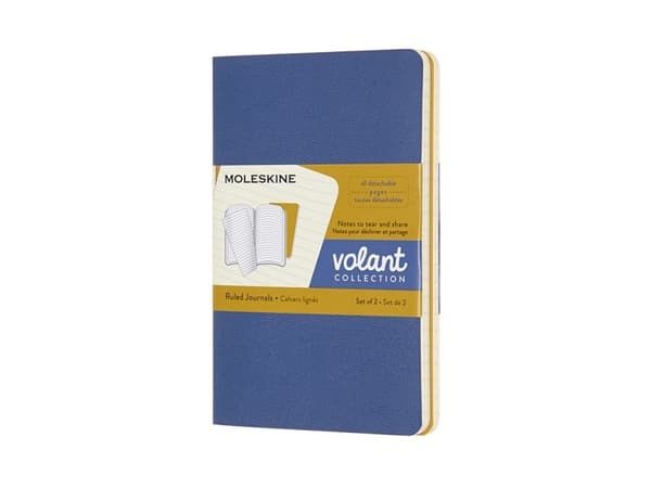 Volant Journal Linjeret Pocket Blå & Gul 2-Pak