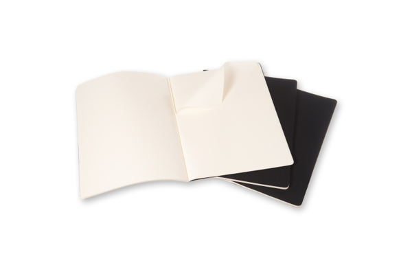 Moleskine Cahier Journal XXL, Monokromatisk, Sort, Matt, 70 g/m², Mykt omslag, Voksen
