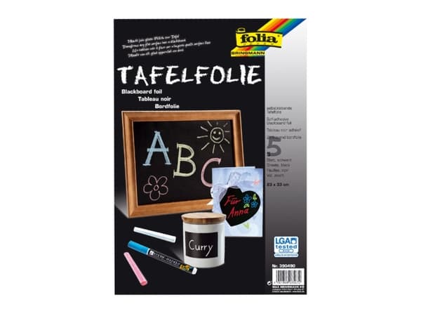 Folia 39049, Permanent, Black, Foil, Matte, Indoor, 230 mm