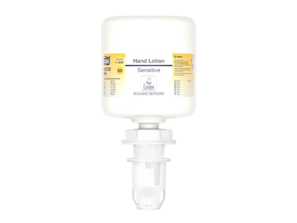 Håndcreme Tork Sensitiv Hand Lotion 525ml Ecolabel uden Parfume til Mini S5 disp,8 fl x 525 ml/krt