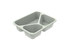 Bakke 3-rum C2227-3K Rektangulær 255/355/685ml L227xB178xH53mm CPET Evolve,276 stk/krt