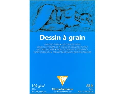 Clairefontaine 96682C, Taidepaperialusta, 125 g/m², 40 arkkia
