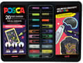 Miniatyrbilde 1 av 4: POSCA Gift Metal Tin, 20ass. Groovy Colours (6xpc1mc - 7xpc3m - 7xpc5m)