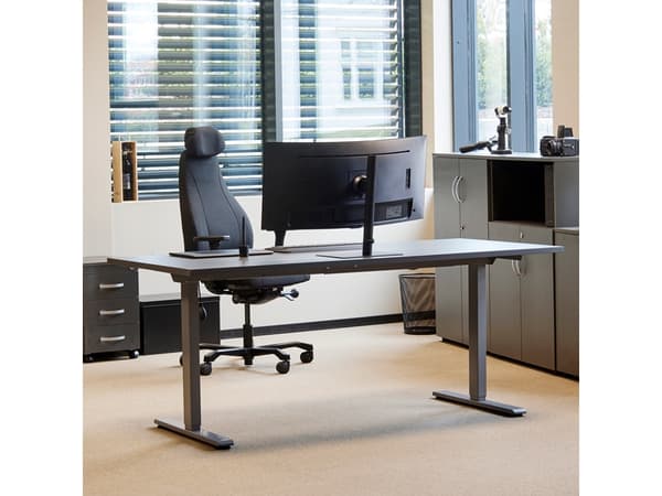 Ekoflex 2.0 istumapöytä, antrasiitti 1400x800mm työpöytälevy