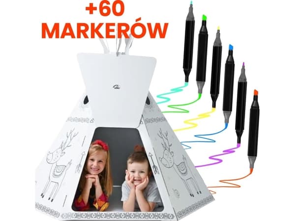 ExtraLink Extralink | Markery 60 szt + Zabawka Teepee |