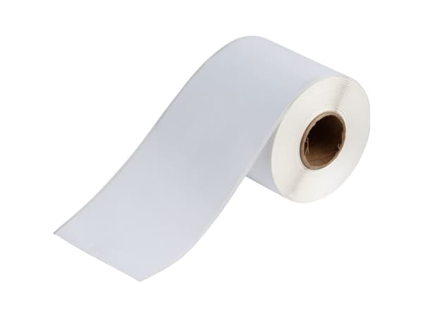 Brady J20C-4000-2569, Hvit, Akryl, 0,1143 mm, 100 stykker, Hvit, Polyester