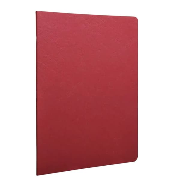 Clairefontaine "Age Bag" Rød Notesbog A4, 96 sider/48 ark, 90gram hvidt papir, linieret med margin, karton omslag