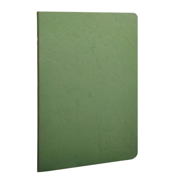 Clairefontaine "Age Bag" Green Notebook A5, 96 sidor/48 ark, 90 grams vitt papper, linjerad, kartongomslag