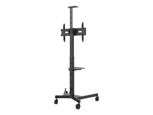Vision X-Series VFM-F21 - Vogn - for flatpanel / videokonferansesystem - høydejusterbar, maks. 50 kg - stål - svart - skjermstørrelse: 31"-80"