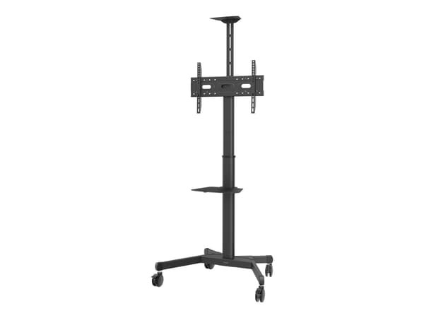 Vision X-Series VFM-F21 - Vogn - for flatpanel / videokonferansesystem - høydejusterbar, maks. 50 kg - stål - svart - skjermstørrelse: 31"-80"