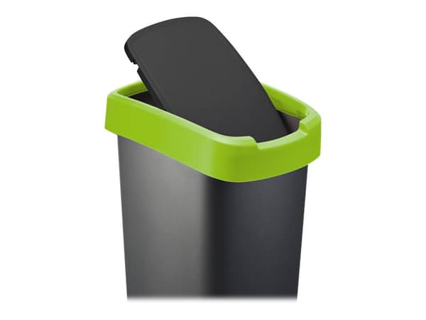 Rotho Twist - Søppelbøtte - flipp-/svinglokk - 25 L - mørkt sølv