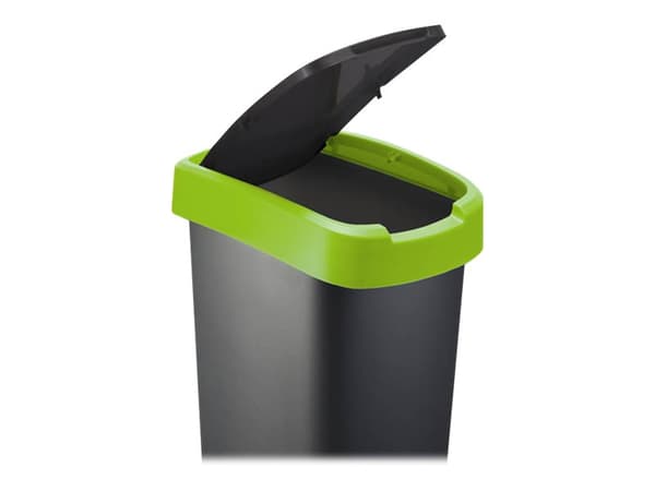 Rotho Twist - Søppelbøtte - flipp-/svinglokk - 25 L - mørkt sølv