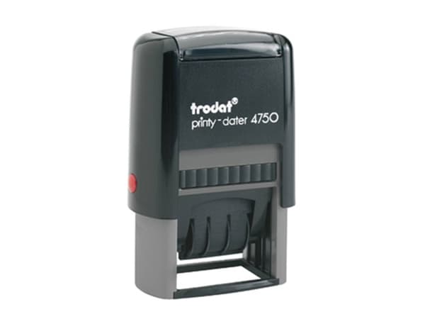 Trodat Printy-Dater Datostempel 41 x 24 mm (B x H) Grå, Sort