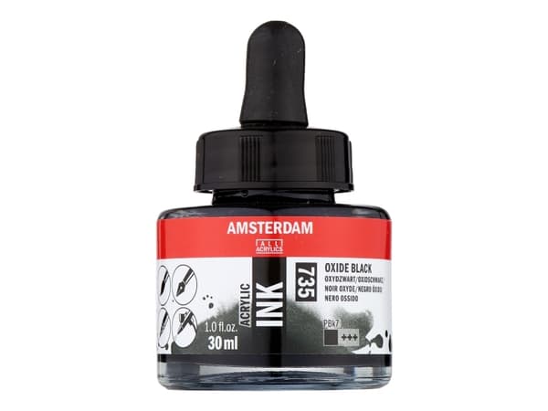 Amsterdam Acrylic Ink Bottle Oxide Black 735