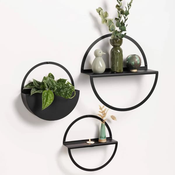 Circle Plant holder Ø 25 cm. Black