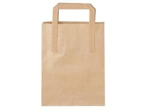 Bærepose 4.9ltr L180xB80xH220mm 70g Papir Med Hank Brun,250 stk/krt