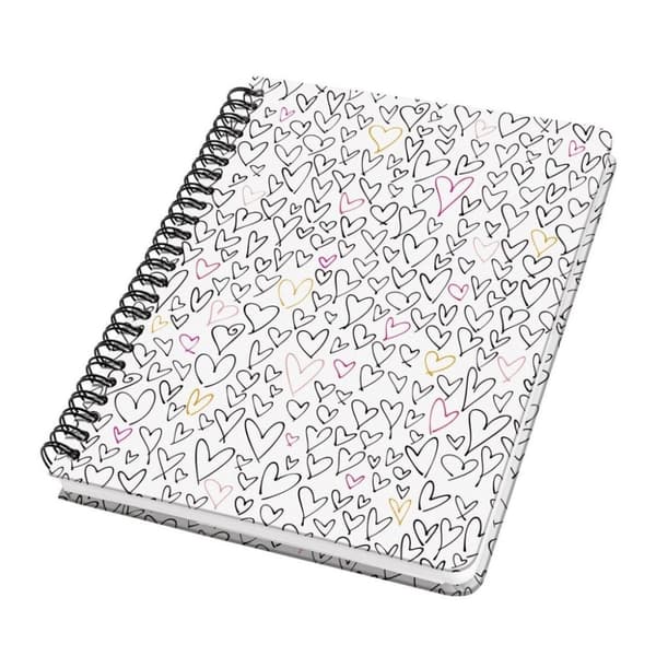 Sigel SI-SY554 Notebook Jolie Wild Hearts med spiral A5 linje 120 sider