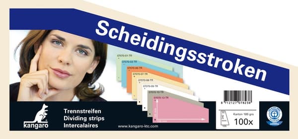 Kangaro 07070-08-TR Separationsstrimmel 2-huls Trapezium 180gr RC Beige