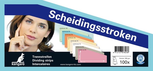 Kangaro 07070-03-TR Separationsremsa 2-håls Trapezium 180gr RC Blå