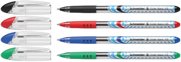 Schneider S-151294 Kuglepen Slider Basic XB etui A 4 stykker Wv 1 Gratis