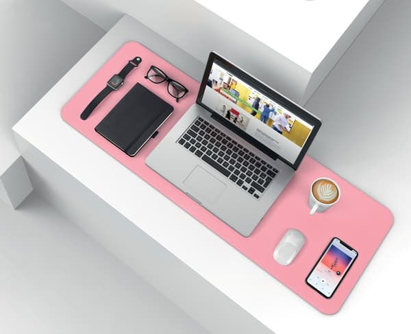 Sigel SI-SA605 Rollable Pad Pink-sølv, 800x300x2mm imiteret læder, dobbeltsidet