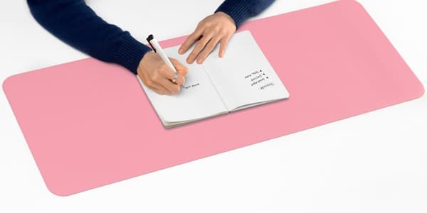 Sigel SI-SA605 Rollable Pad Pink-sølv, 800x300x2mm imiteret læder, dobbeltsidet