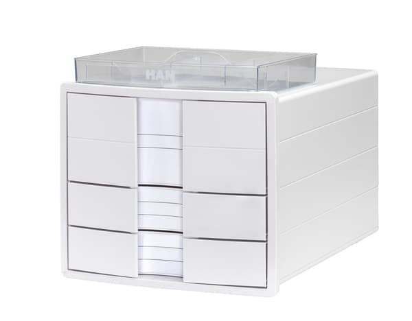 HAN HA-1017-12 Kommode Impuls Hvid 3 lukkede skuffer, med indsats